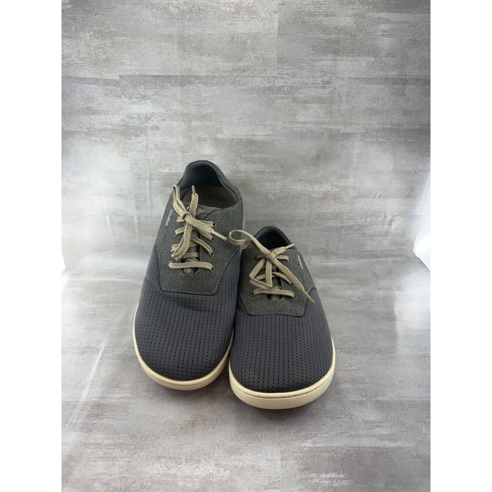 OluKai Nohea Moku Men Charcoal Gray Textile Boat Shoes Sneakers 10283-2610 Sz 9